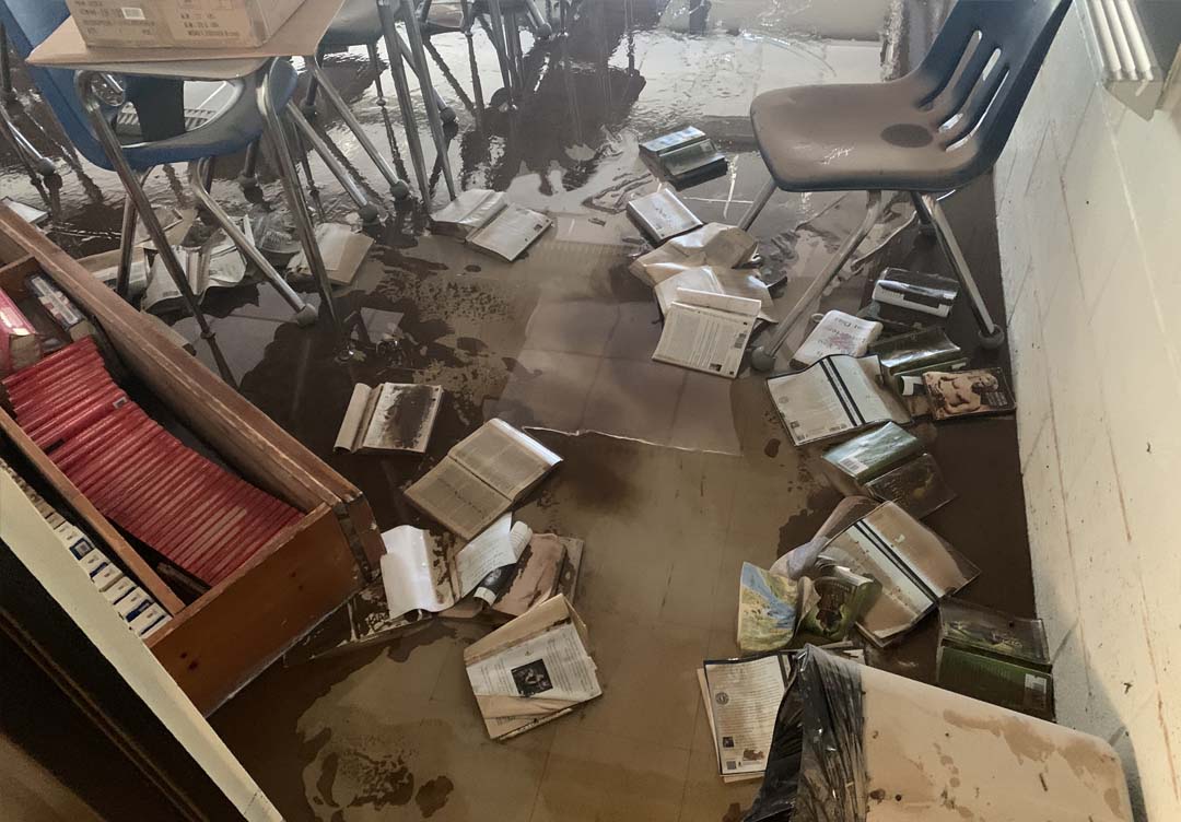 Damaged Books and Chairs