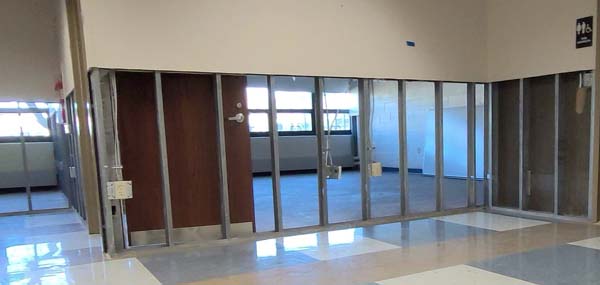 Water-damaged walls had to be removed from about 3 feet above the floor level.